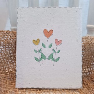 carte ensemencée petites fleurs d'amour