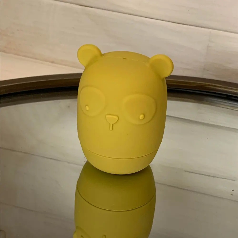 Jouet de bain en silicone Pepe le panda jaune